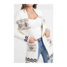 Load image into Gallery viewer, Native Tribal Western Aztec Cardigan Sweater