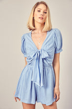 Load image into Gallery viewer, DEEP V NECK FRONT TIE ROMPER
