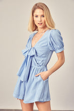 Load image into Gallery viewer, DEEP V NECK FRONT TIE ROMPER
