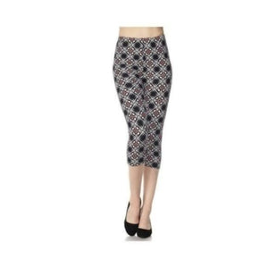 Pattern Print Capri Leggings
