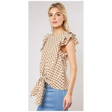 Load image into Gallery viewer, Gingham Ruffle Tank
