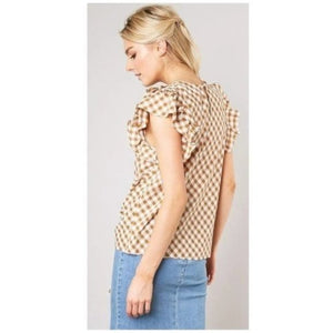 Gingham Ruffle Tank