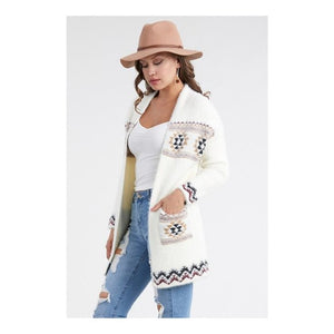 Native Tribal Western Aztec Cardigan Sweater