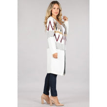 Load image into Gallery viewer, Tribal Open Front Cardigan Sweater
