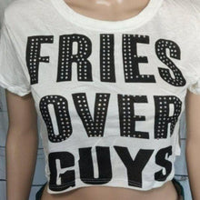 Load image into Gallery viewer, &quot;FRIES OVER GUYS&quot; Graphic Studs Detail Crop
