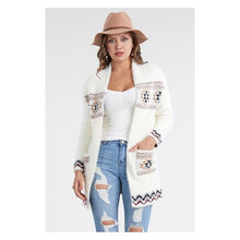 Load image into Gallery viewer, Native Tribal Western Aztec Cardigan Sweater
