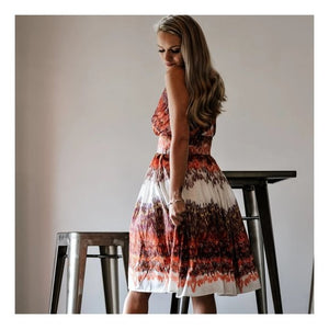 Abstract Skater Dress